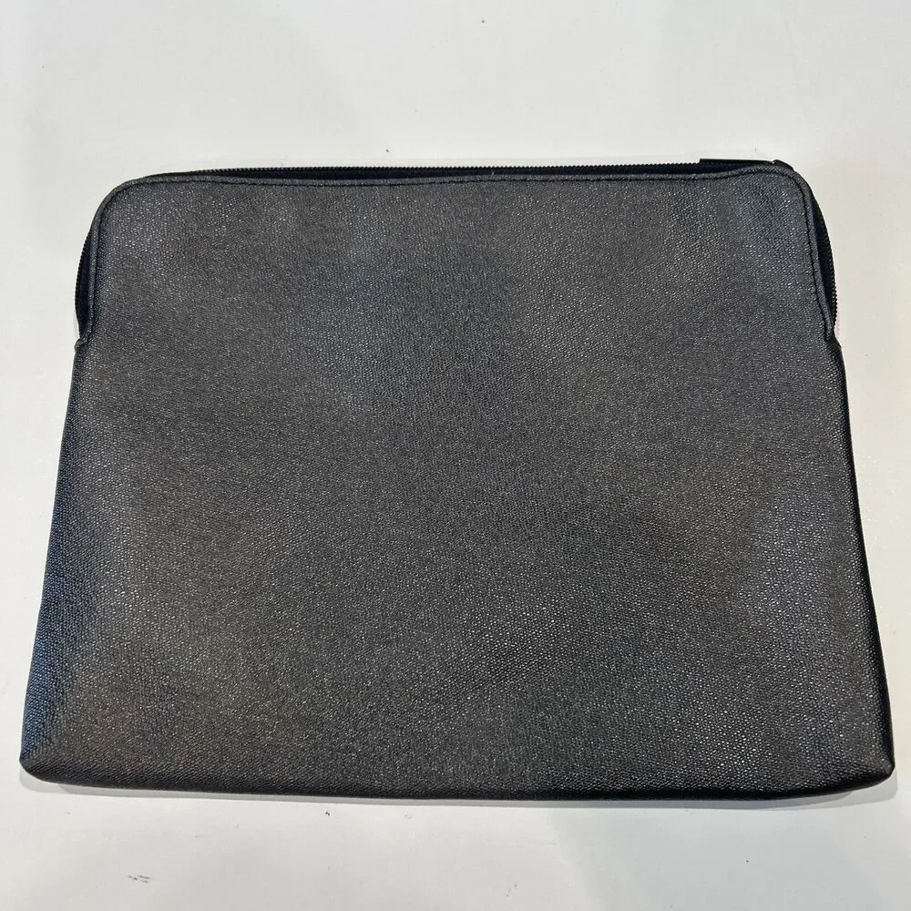 BVLGARI Zip Close  Makeup Bag Travel Toiletries Silver Gray Sparkle